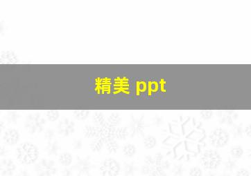 精美 ppt